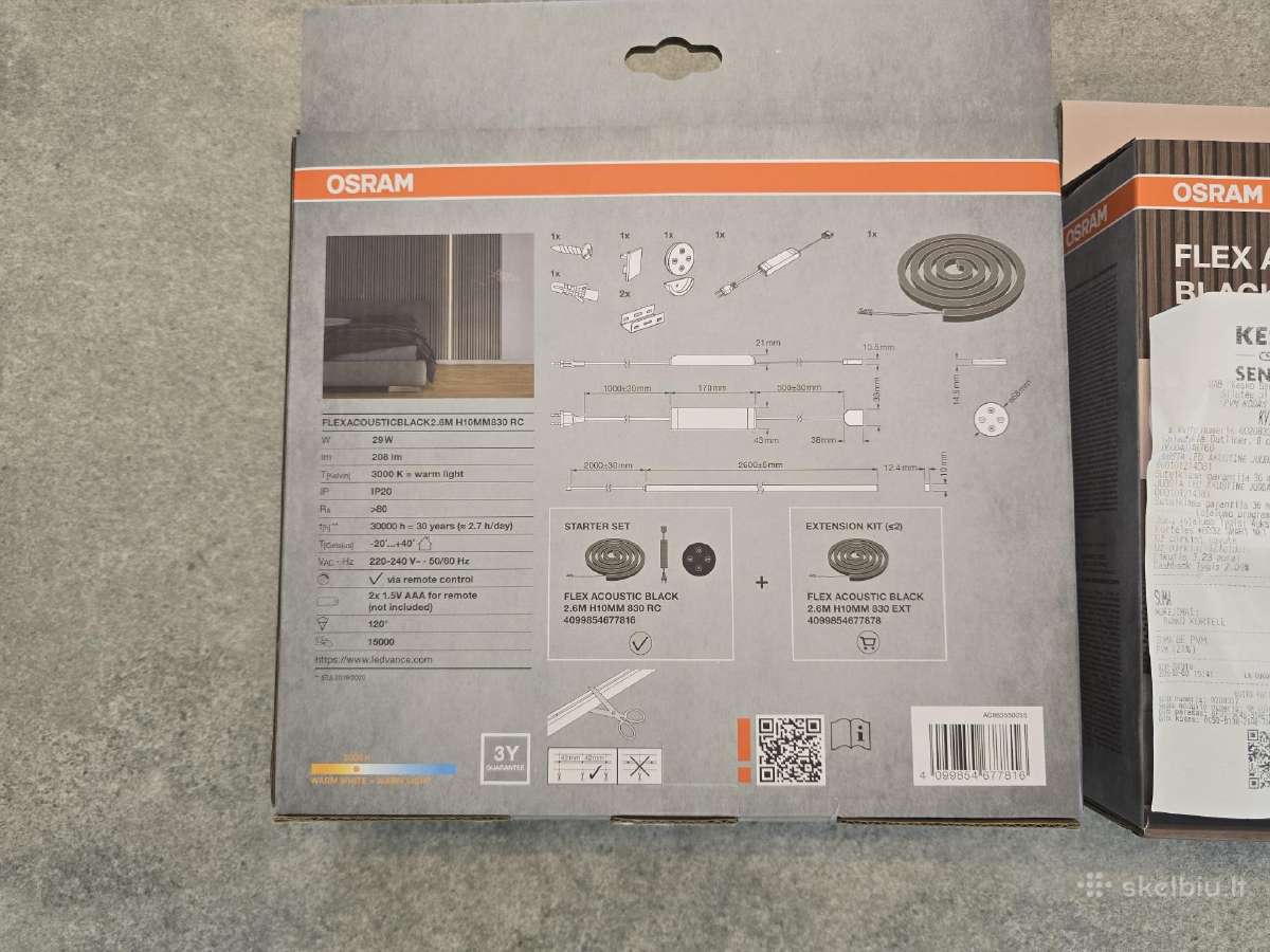 Osram flex acoustic black LED dekoras - nuotraukos Nr. 2