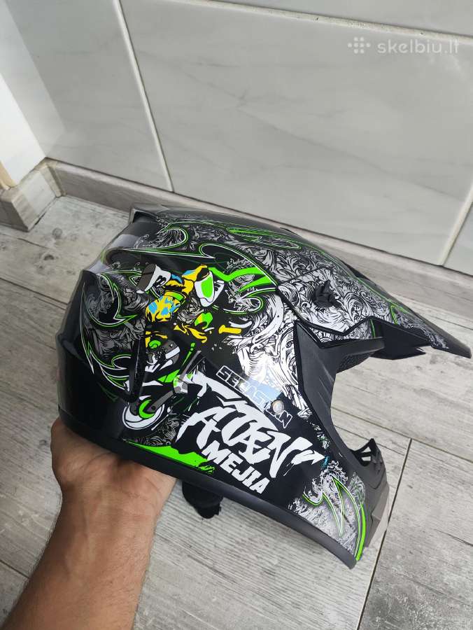 Nauji Vaikiški Motokrosinio tipo šalmai + akiniai - nuotraukos Nr. 11