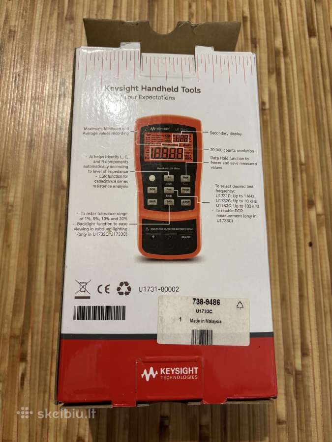 Keysight U1733c profesionalus Lcr/rlc testeris - nuotraukos Nr. 4