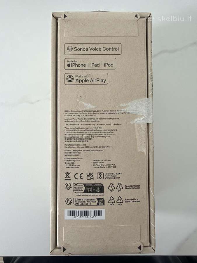 Sonos Roam 2 nešiojama Bluetooth / WiFi kolonėlė - nuotraukos Nr. 3