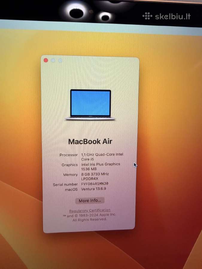 MacBook Air 13 2020 - nuotraukos Nr. 2