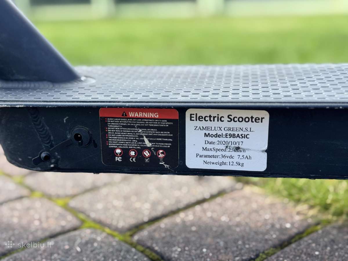 Elektrinis paspirtukas zamelux - nuotraukos Nr. 8