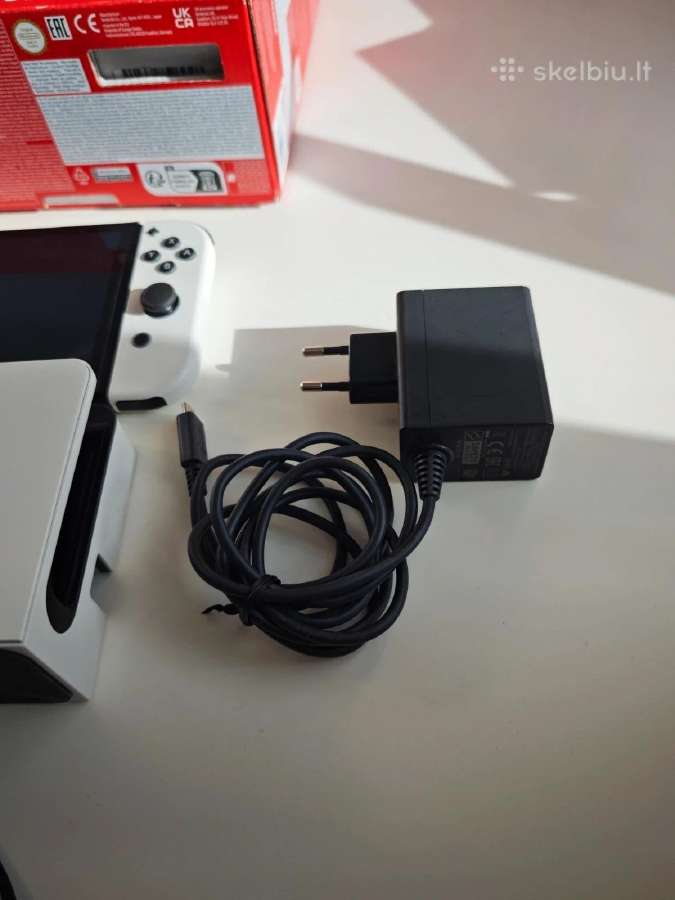 Nintendo Switch Oled White – pilnas komplektas - nuotraukos Nr. 6