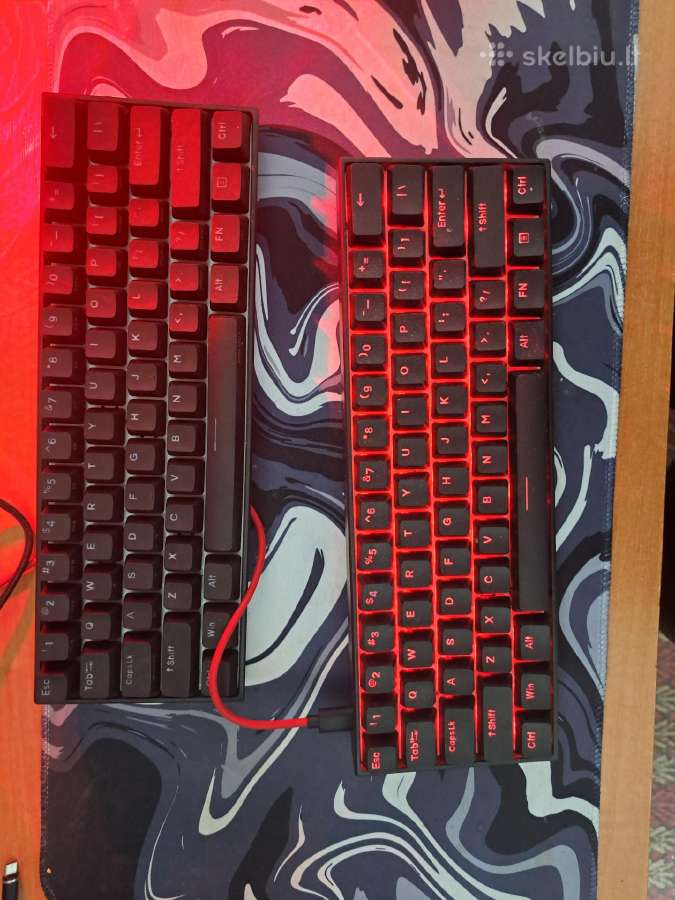 2x Anne Pro 2 mechaninės klaviatūros + keycap'ai - nuotraukos Nr. 2