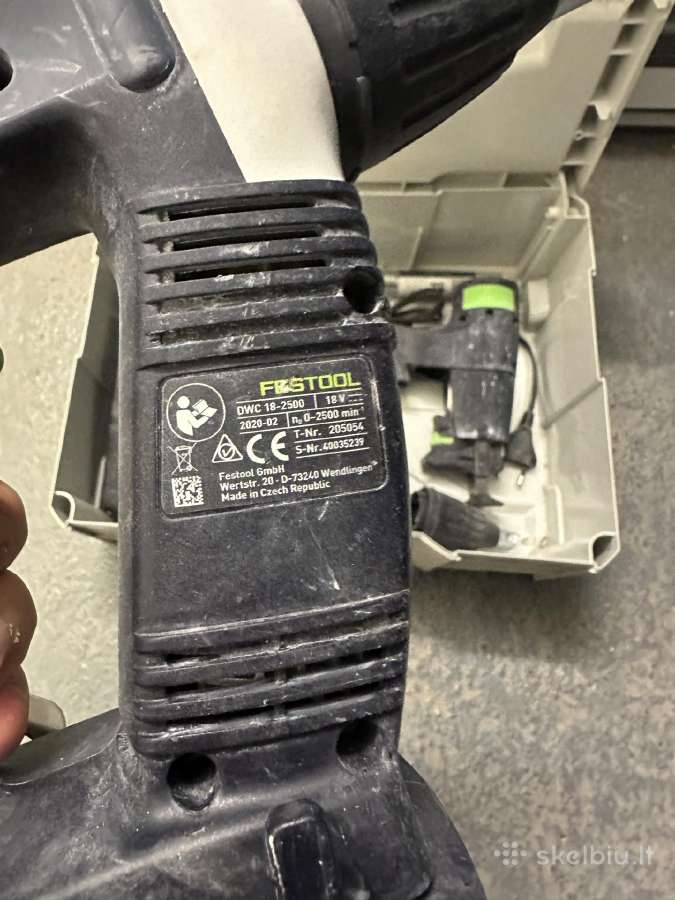 Festool Dwc18-2500 gipso suktukas - nuotraukos Nr. 2