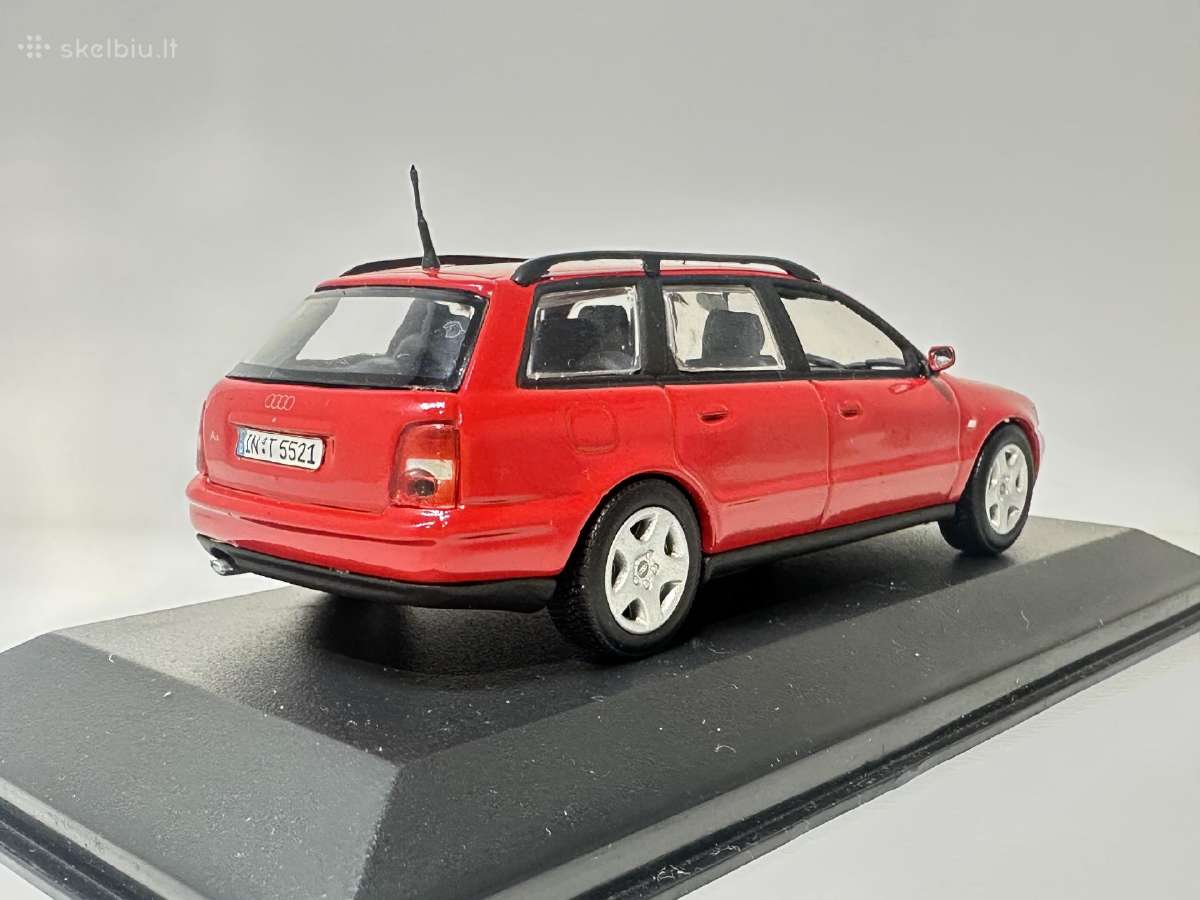 Audi A4 Avant B5 1995 raudona 1:43 Minichamps - nuotraukos Nr. 4