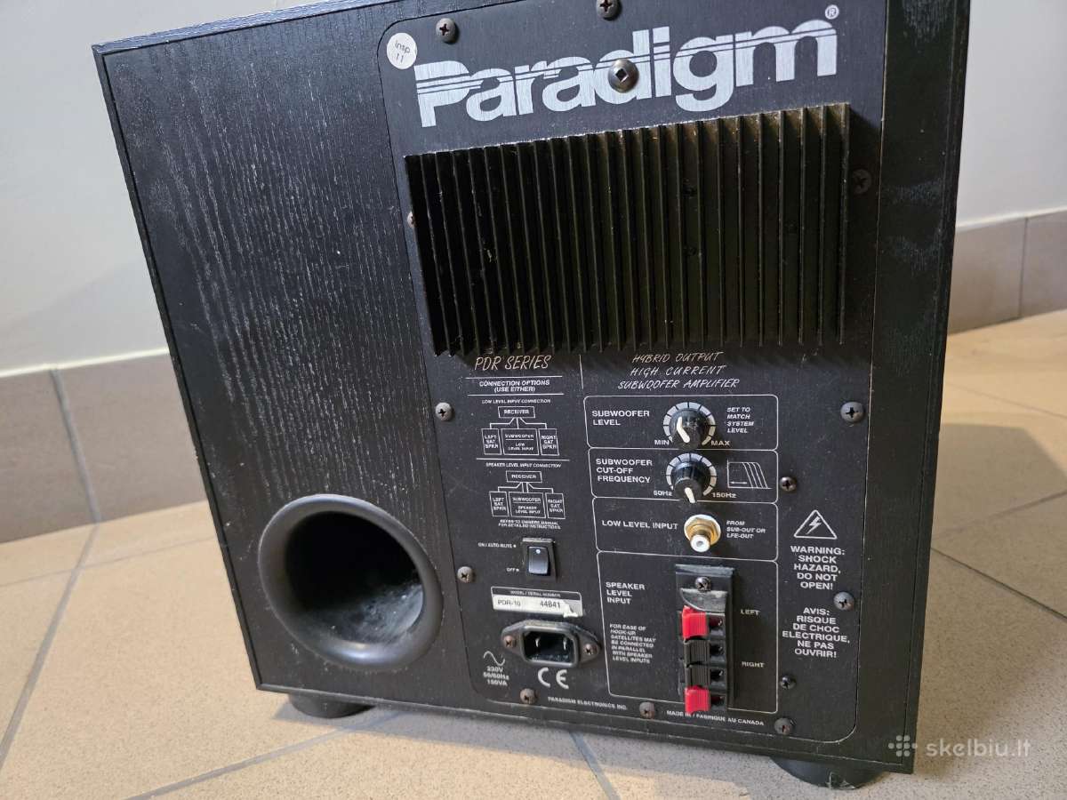 Subvuferis Paradigm Pdr-10 - nuotraukos Nr. 6