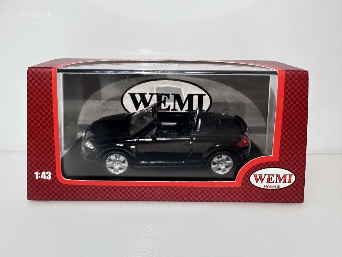 Audi TT Roadster Typ 8n 1999 juoda 1:43 Wemi - nuotraukos Nr. 2