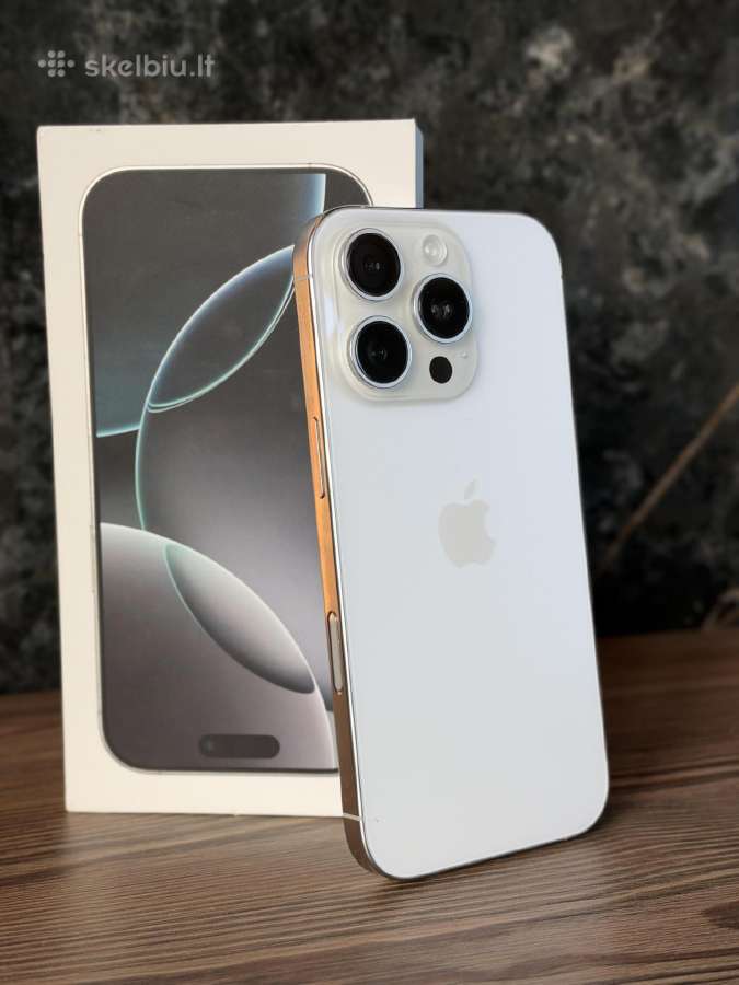 iPhone 16 pro, 256gb, White Titanium - nuotraukos Nr. 4