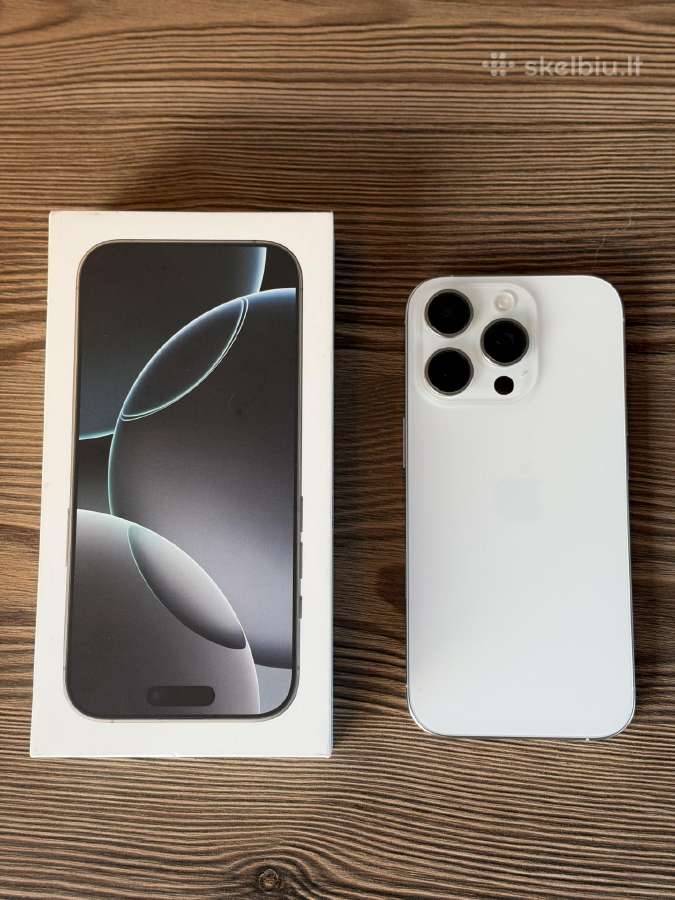 iPhone 16 pro, 256gb, White Titanium - nuotraukos Nr. 2