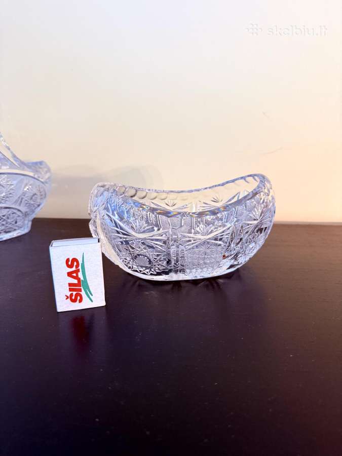 Krištoliniai indai – taurės, vazos, dubenėliai. - nuotraukos Nr. 11