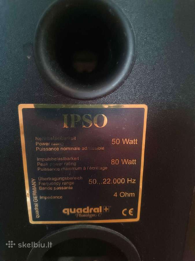 Vokiškos lentyninės kolonėlės Quadral Ipso+laidai - nuotraukos Nr. 5