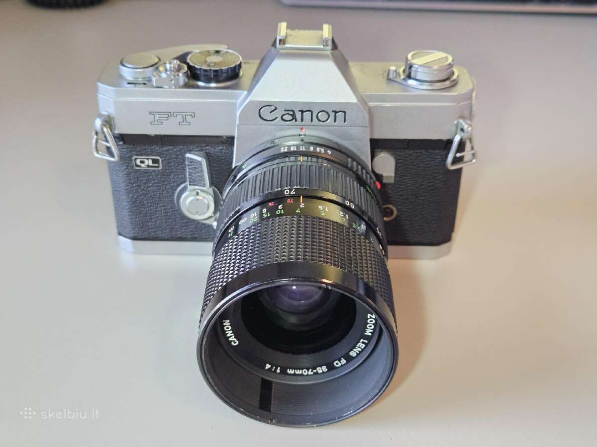 Canon Ft Ql kamera + zoom lens Fd 35-70mm 1:4 - nuotraukos Nr. 11