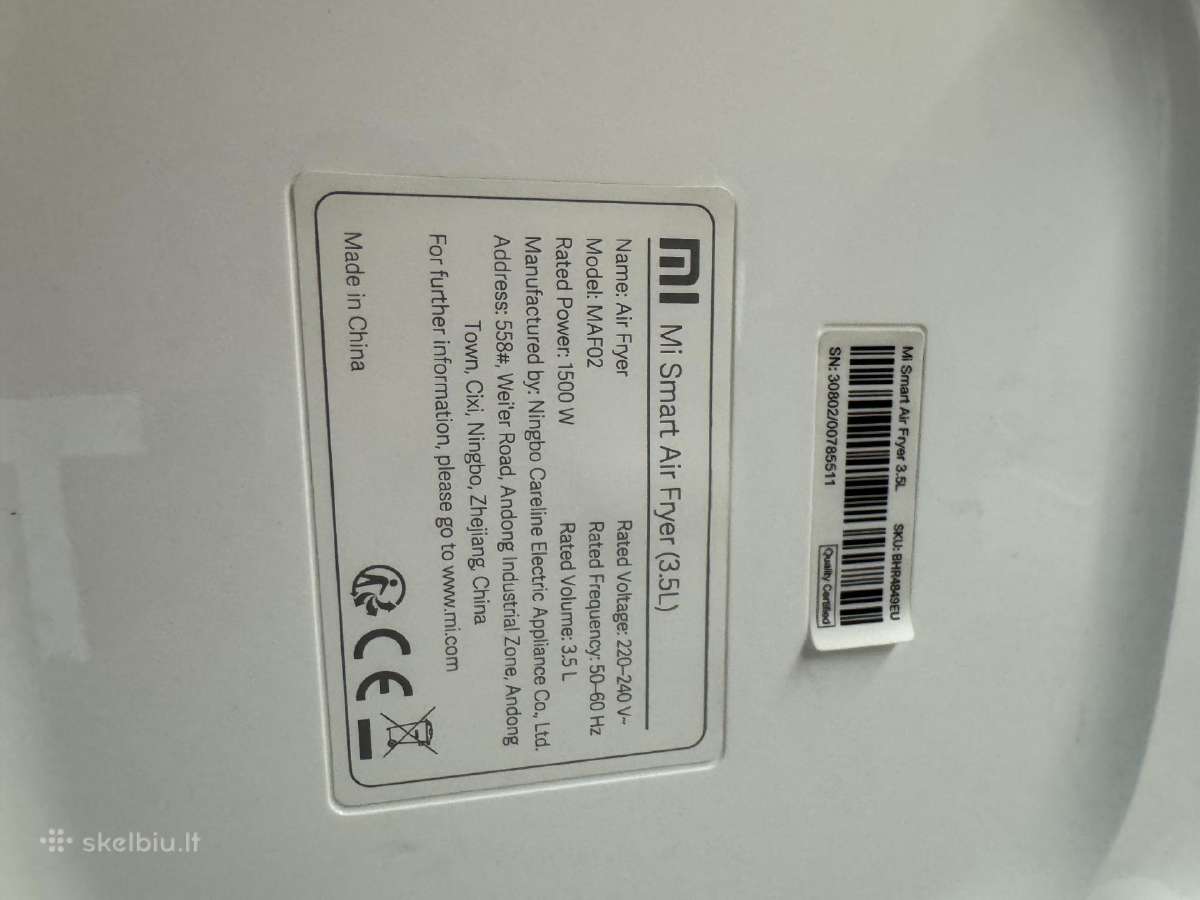 Xiaomi Mi smart 3,5l karšto oro gruzdintuvė - nuotraukos Nr. 8
