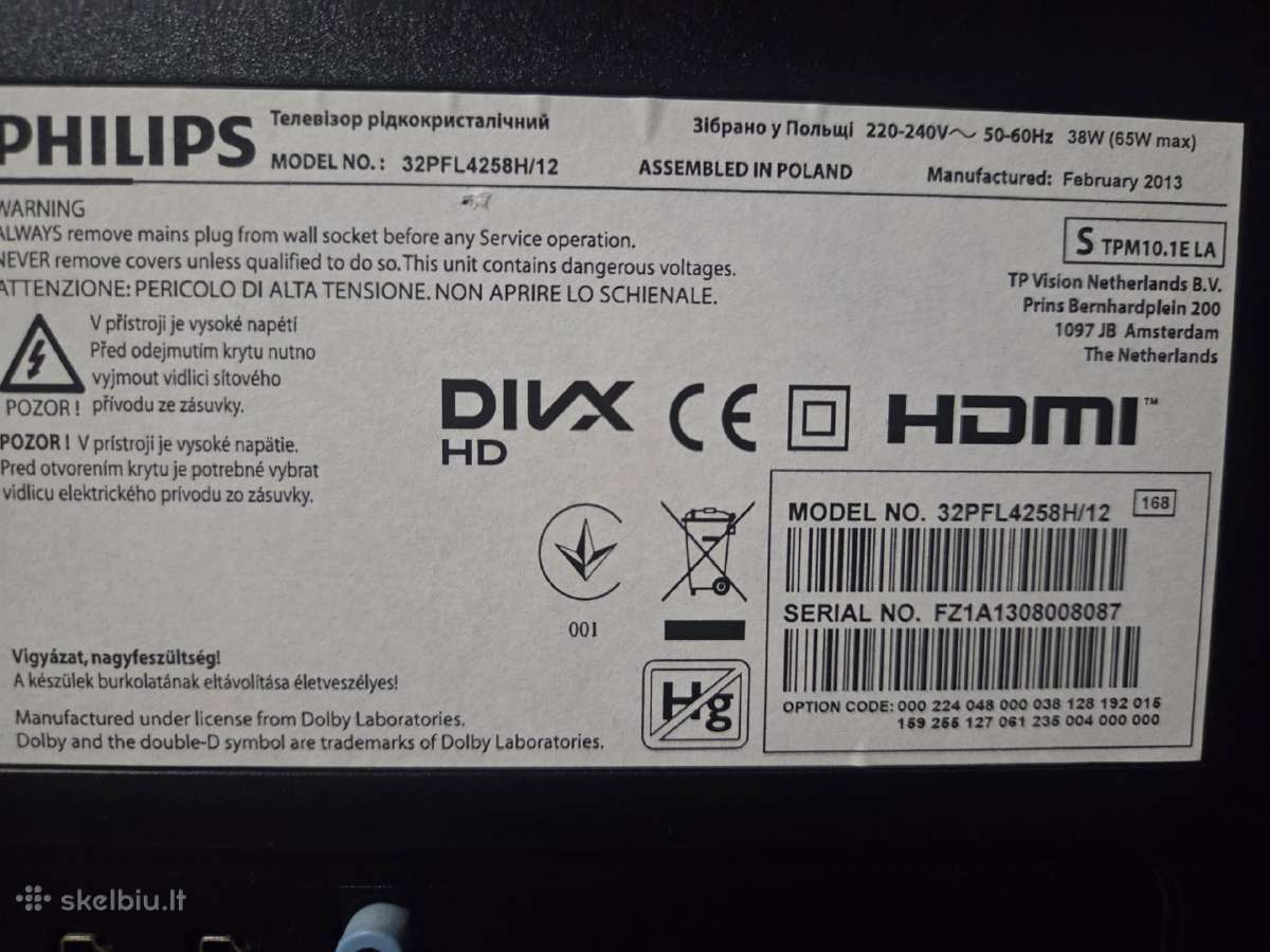 Parduodamas TV Philips 32pfl4258h/12 - nuotraukos Nr. 3