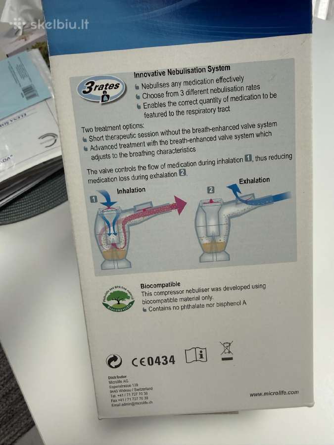 Microlife Neb 50b kompresorinis inhaliatorius - nuotraukos Nr. 5