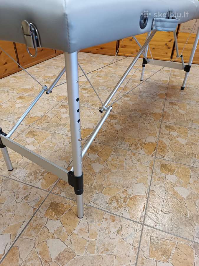 Mažai naudotas sulankstomas masažo stalas, pilkas - nuotraukos Nr. 4