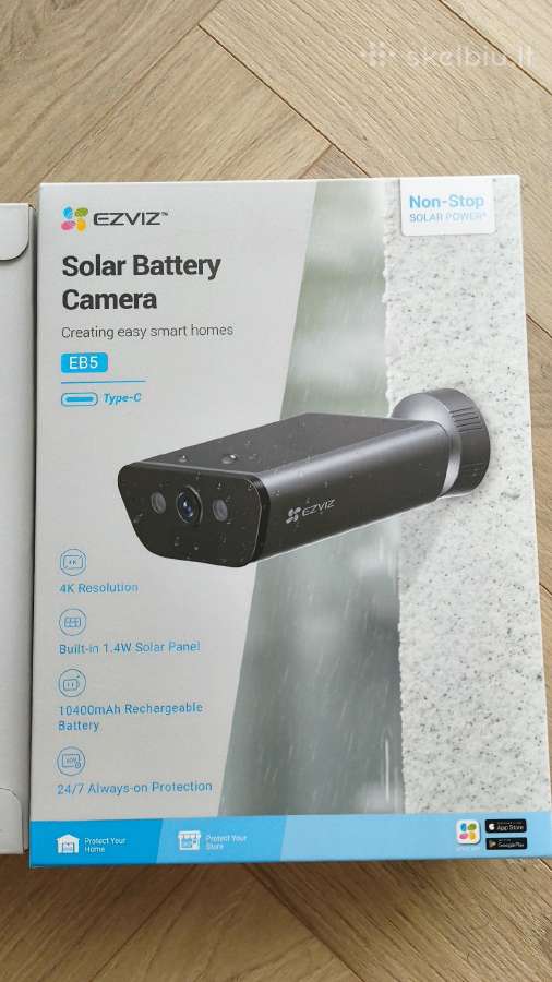 Ezviz Eb5 4k Solar kamera – nauja, nenaudota - nuotraukos Nr. 3