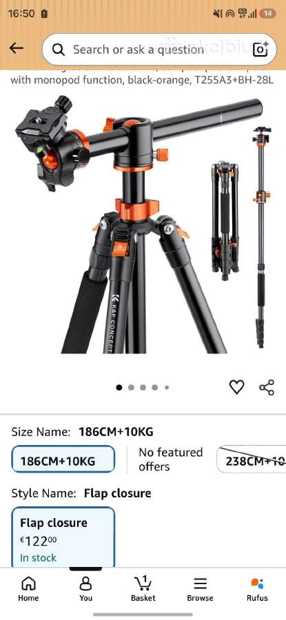 K&f Concept Aluminium Tripod. Cameros stovas. - nuotraukos Nr. 2