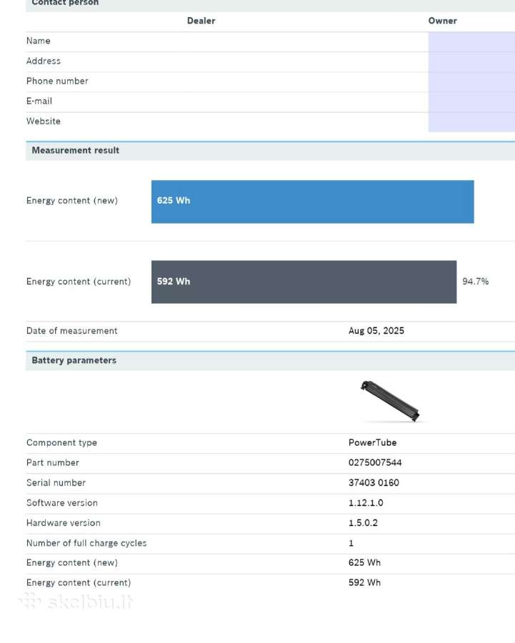 Bosch Powertube 625 vertical. 95%! - nuotraukos Nr. 4