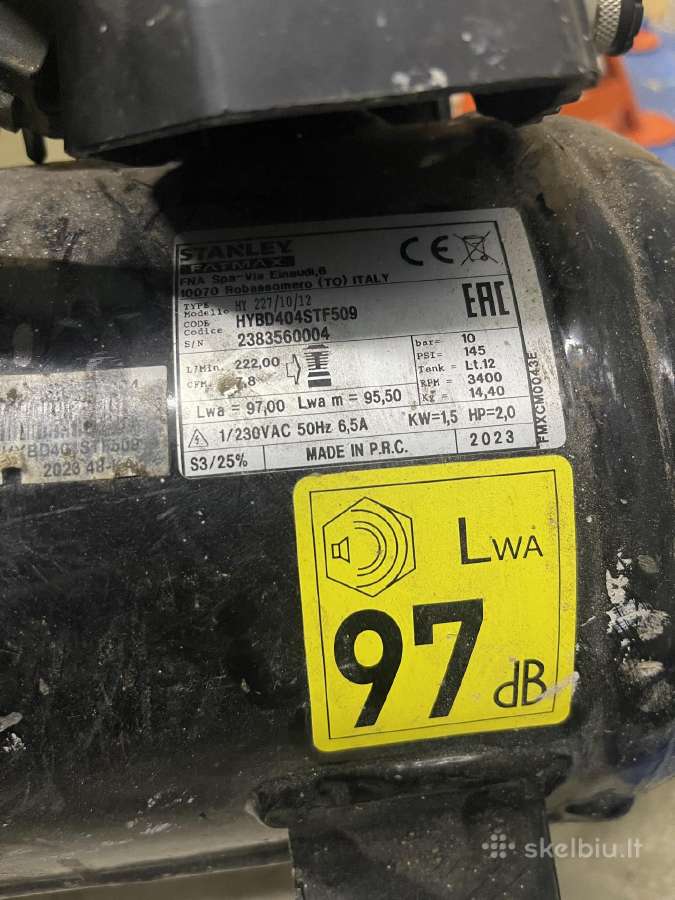 Stanley Fatmax oro kompresorius 12l - nuotraukos Nr. 4