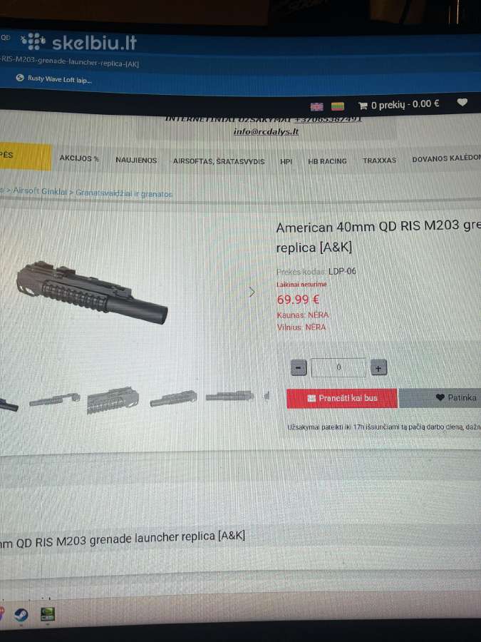Airsoft granatsvaidis A&k 203 40mm - nuotraukos Nr. 7