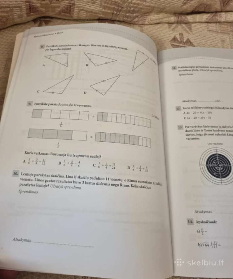 Matematikos testai 8 klasei - nuotraukos Nr. 4