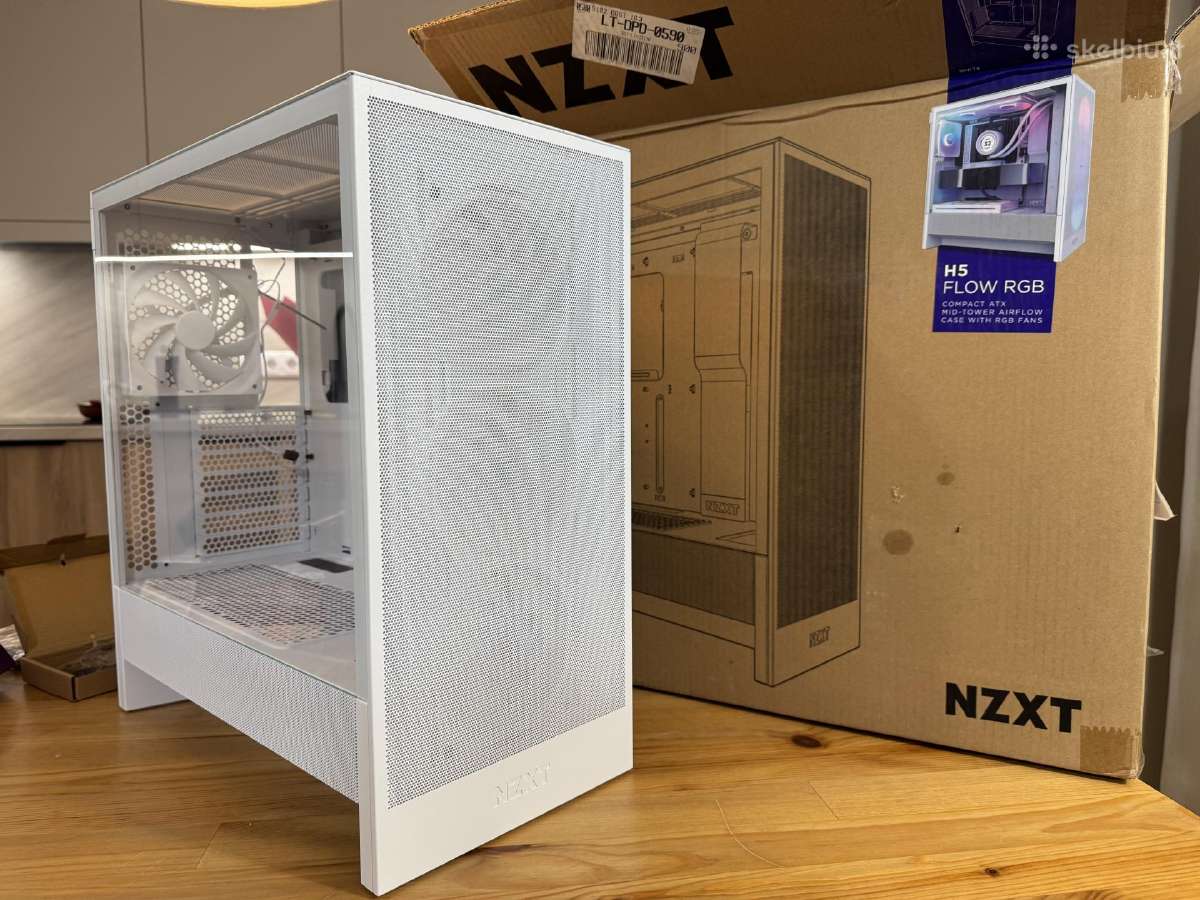 Nzxt H5 Flow Rgb 2024 White kompiuterio korpusas - nuotraukos Nr. 2