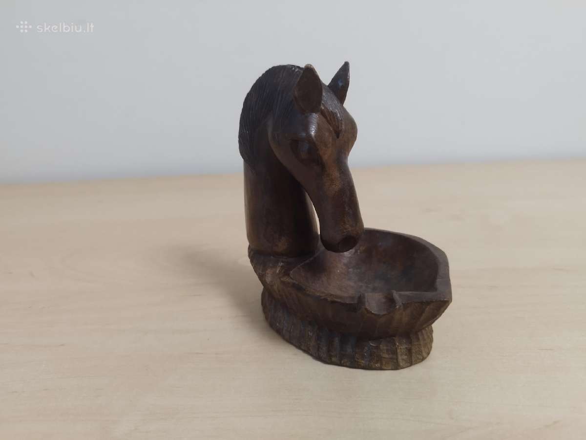 Medinė arklio peleninė/dubenėlis. - nuotraukos Nr. 7