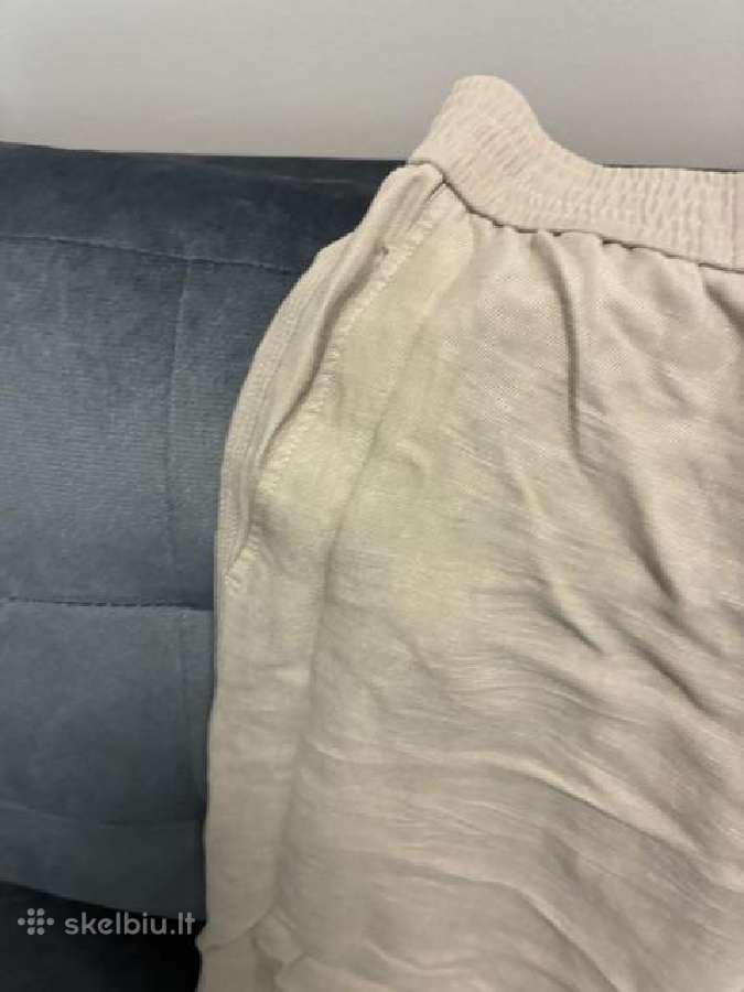 Massimo Dutti prabangios lininės kelnės su guma - nuotraukos Nr. 2