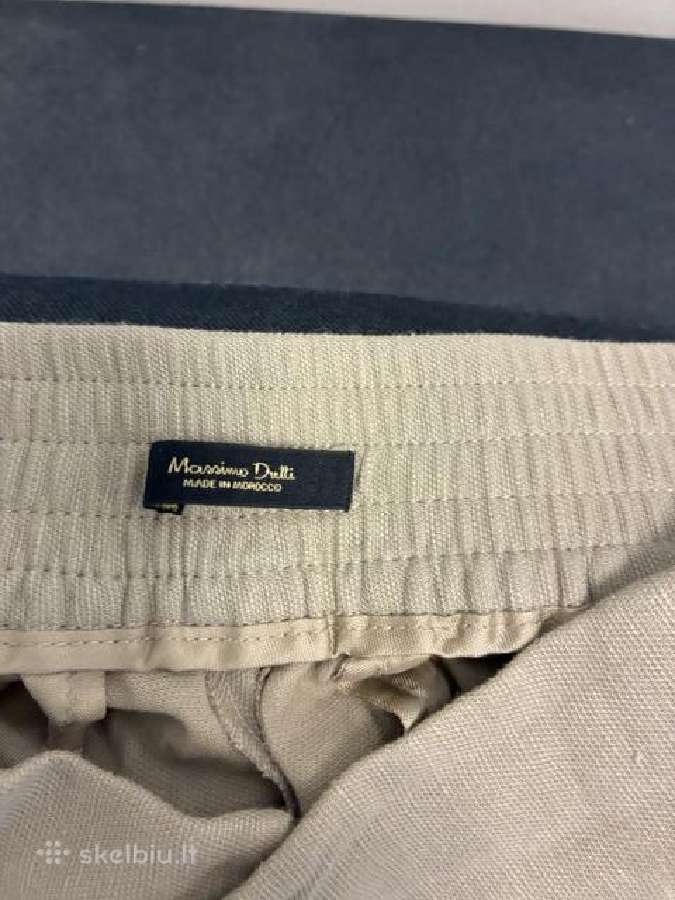 Massimo Dutti prabangios lininės kelnės su guma - nuotraukos Nr. 4