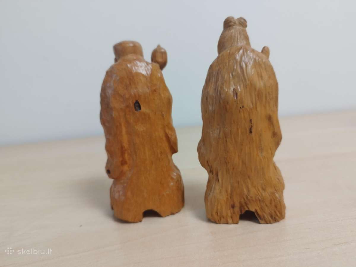 Japonų Shichifukujin medinės skulptūrėlės - nuotraukos Nr. 10