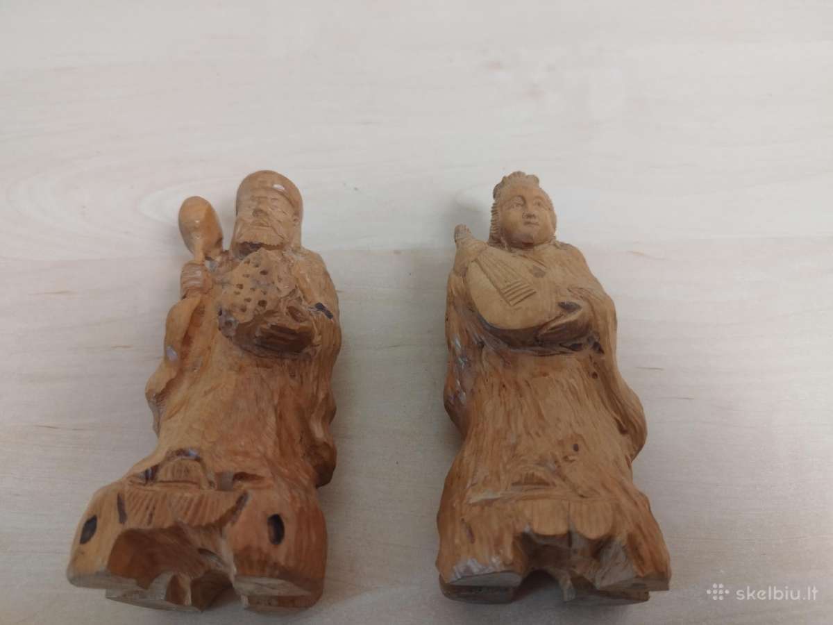 Japonų Shichifukujin medinės skulptūrėlės - nuotraukos Nr. 13
