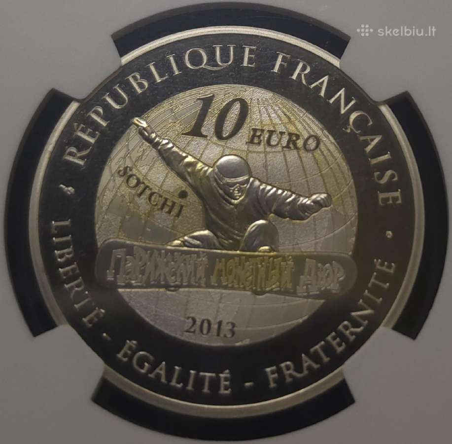 10 Euro Prancūzija 2013 m. Sochi Olympics. Ngc - nuotraukos Nr. 5