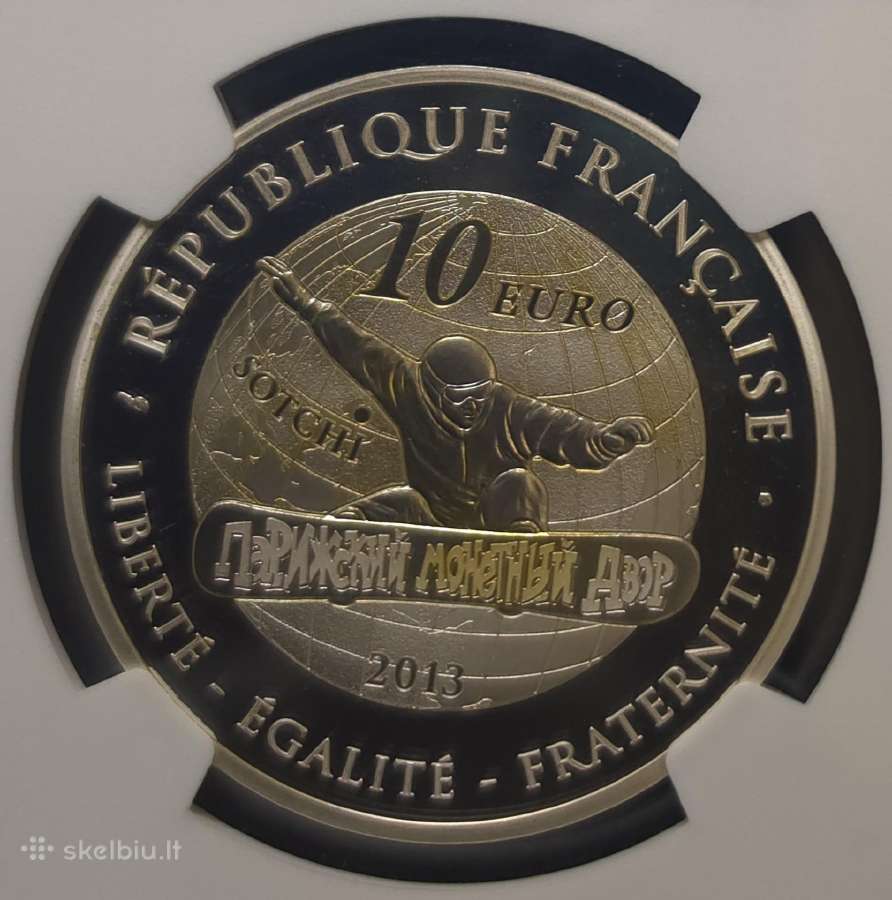 10 Euro Prancūzija 2013 m. Sochi Olympics. Ngc - nuotraukos Nr. 6