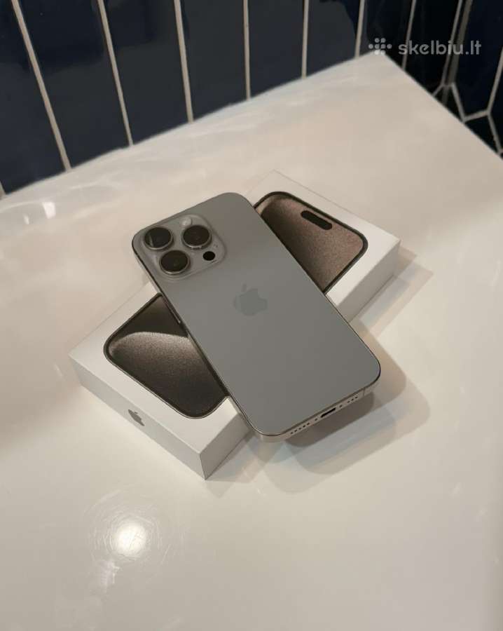 iPhone 15 Pro Natural Titanium 256gb - nuotraukos Nr. 3