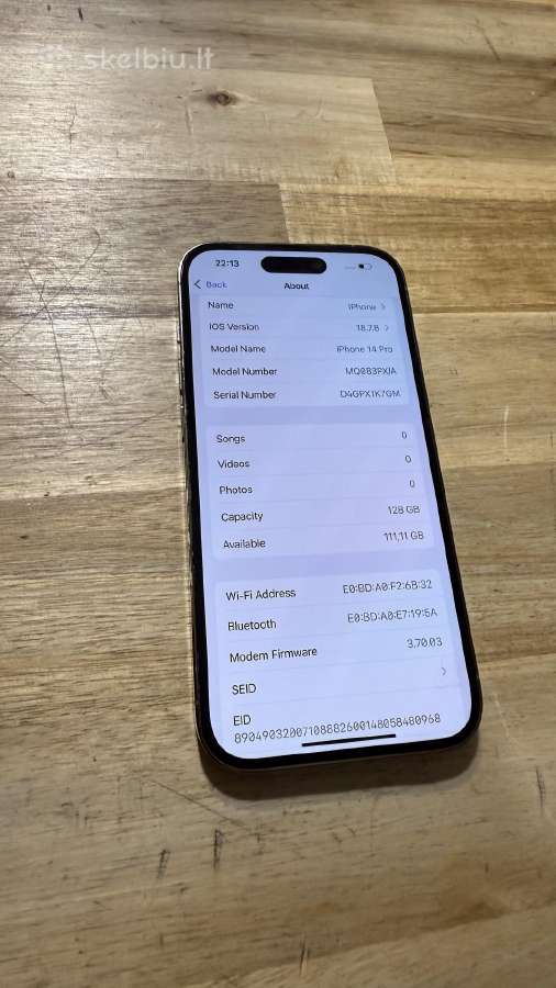 iPhone 14 Pro 128gb - nuotraukos Nr. 5