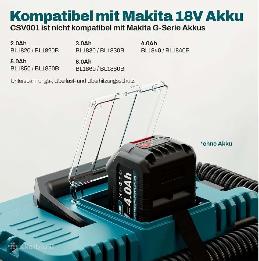 Akumuliatorinis sauso slapio valymo siurblys - nuotraukos Nr. 2