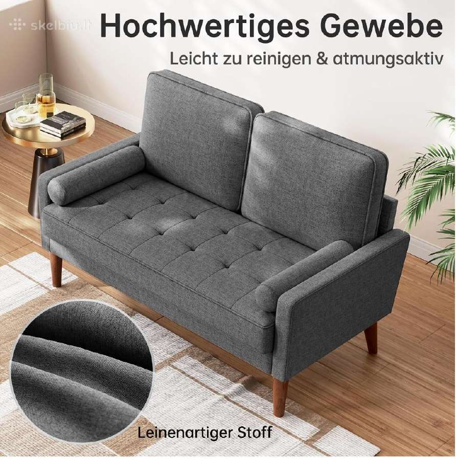 Vesgantti dvivietė mini sofa,121cm - nuotraukos Nr. 4