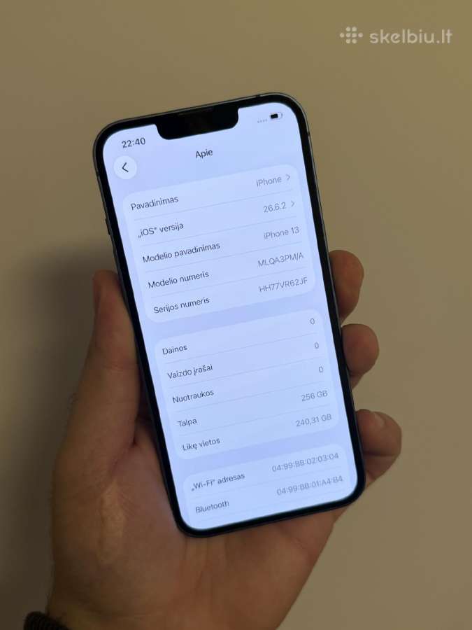 iPhone 13 256 GB - nuotraukos Nr. 3