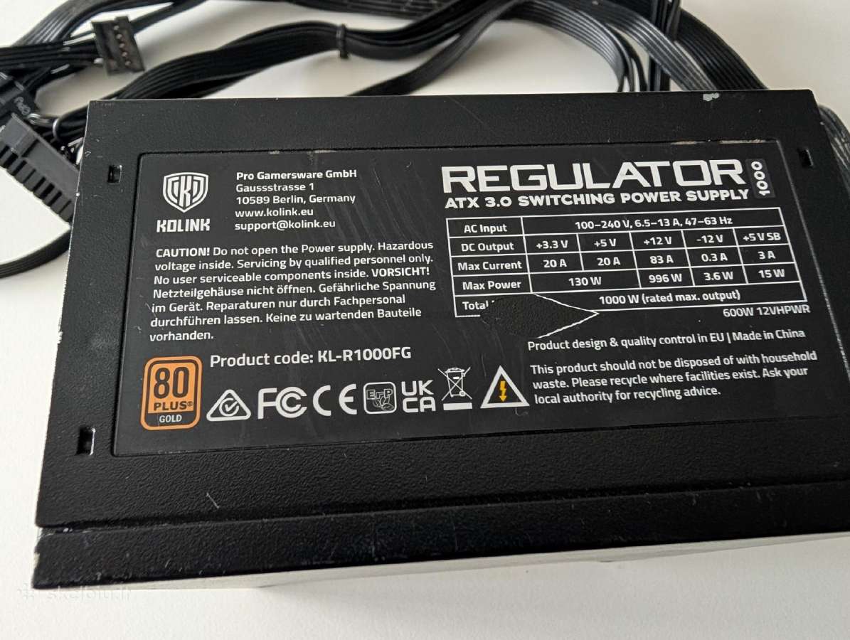 Kolink 1000w Gold Modulinis Pcie5 - nuotraukos Nr. 2