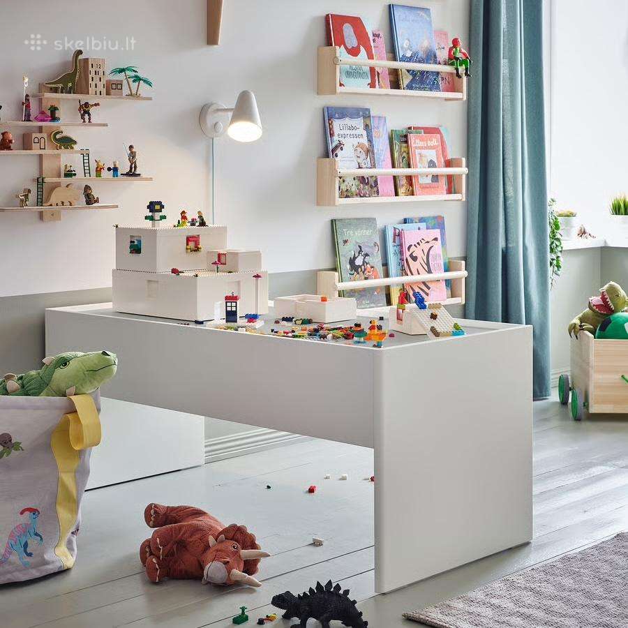 Ikea Dundra vaikiškas žaidimų stalas su stalčiumi - nuotraukos Nr. 3