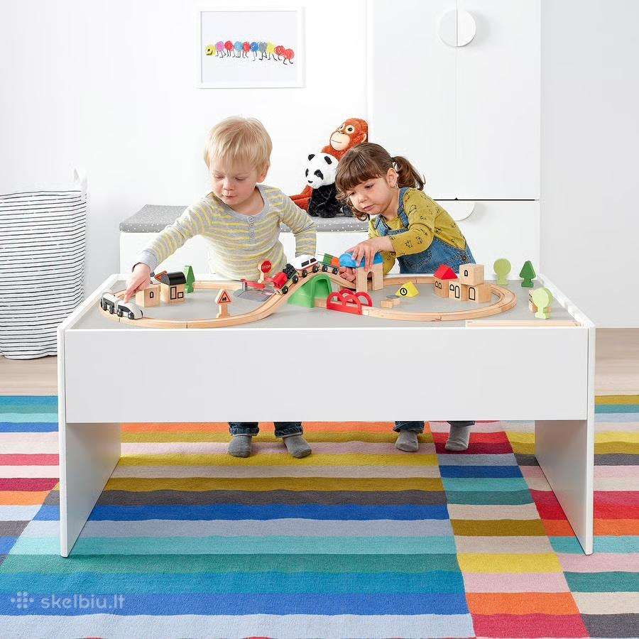 Ikea Dundra vaikiškas žaidimų stalas su stalčiumi - nuotraukos Nr. 4