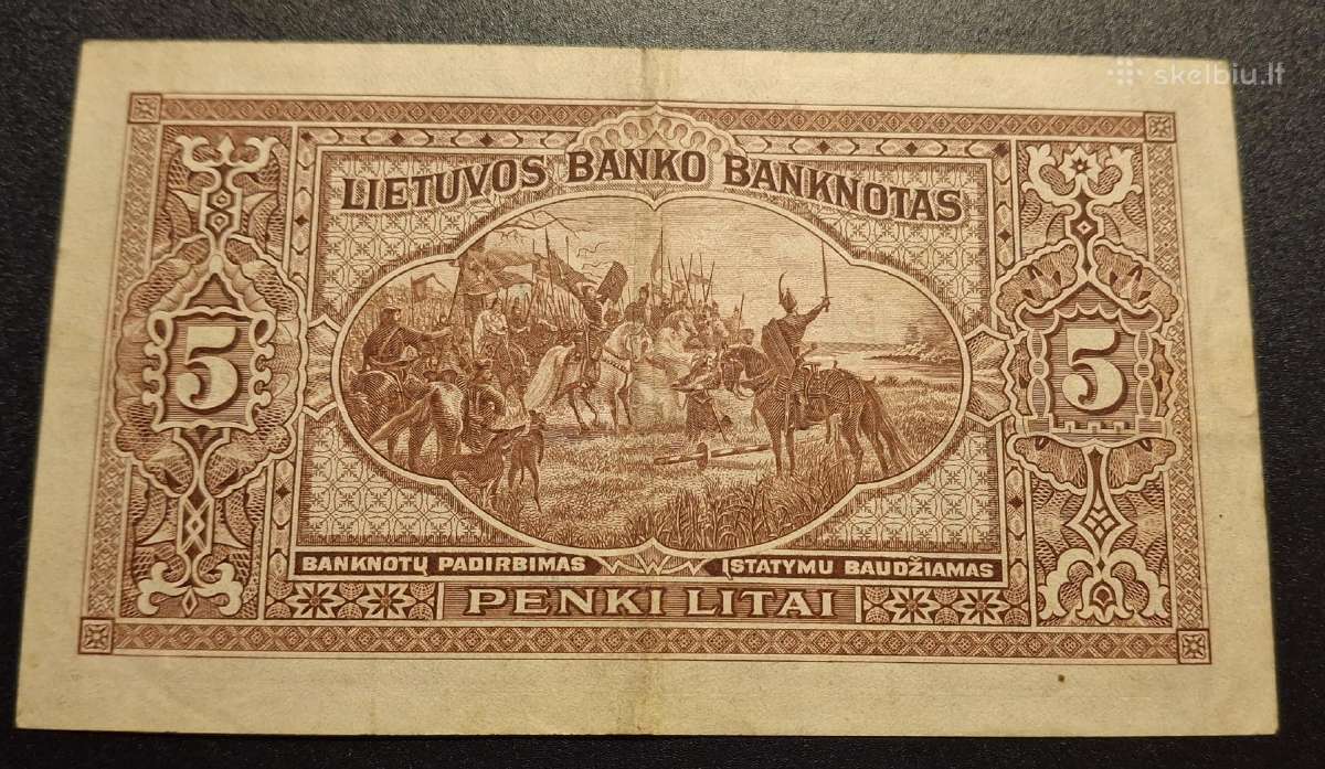 5 litai 1929 - nuotraukos Nr. 2