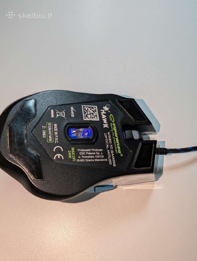 Balta Gaming stiliaus Usb pelė - nuotraukos Nr. 4