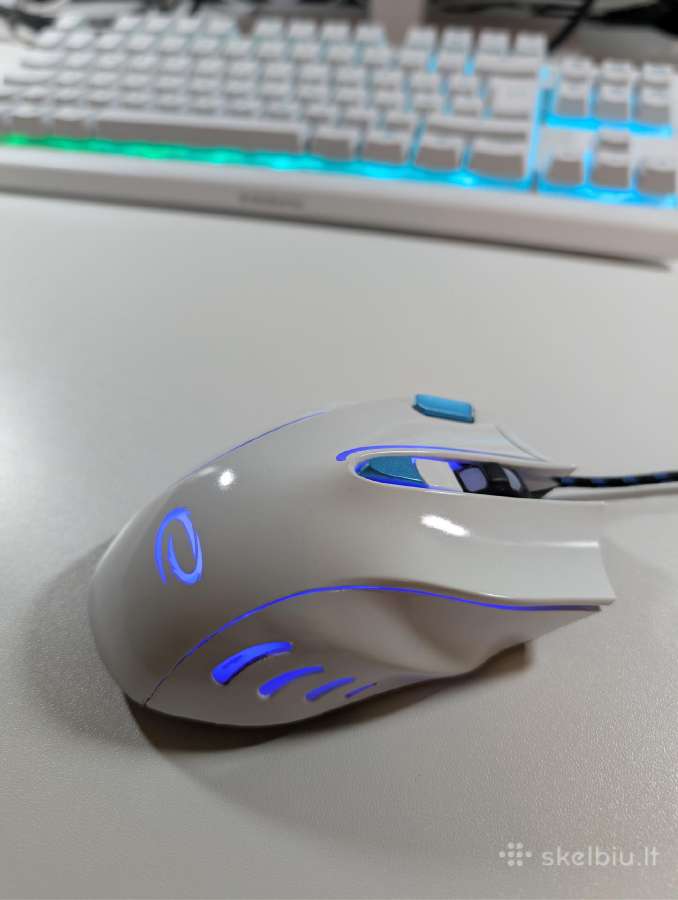 Balta Gaming stiliaus Usb pelė - nuotraukos Nr. 2