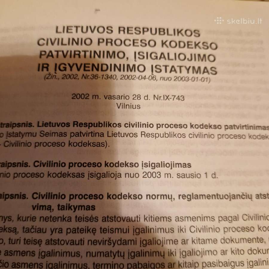 Knyga "Civilinio proceso kodeksas" 2008m. - nuotraukos Nr. 2