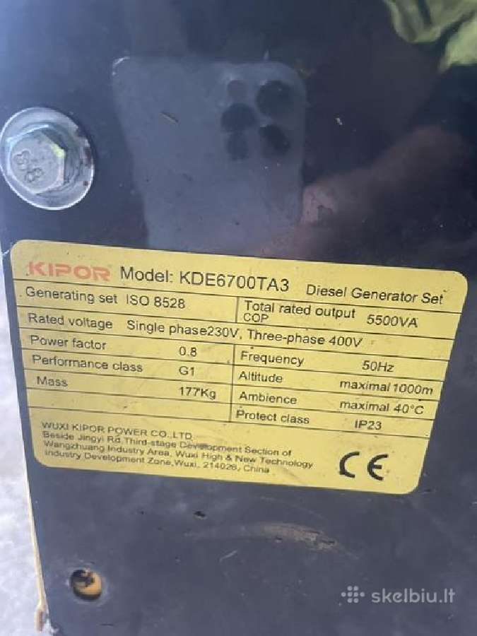 Dyzelinis elektros generatorius 4,4 kw (trifazis) - nuotraukos Nr. 4
