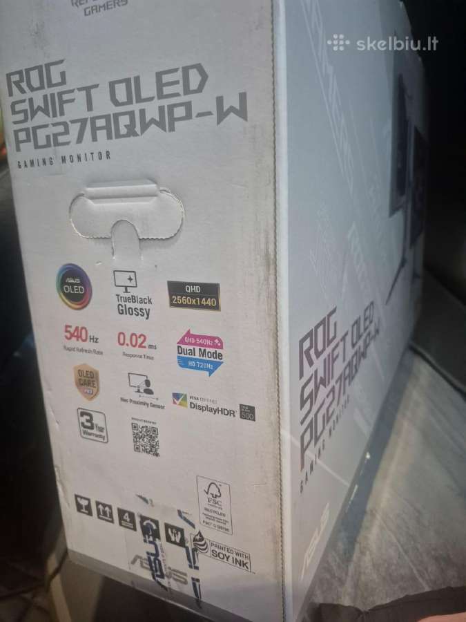 Naujas Asus Rog Swift Oled Pg27aqwp-w - nuotraukos Nr. 4