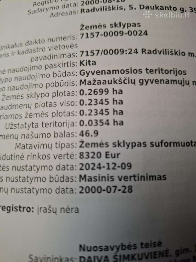 Parduodu pusė namo Radviliškije Daukanto gatvėje - nuotraukos Nr. 3